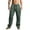 Army Green, variant on Solid Color Pants Men's Elastic Waist Drawstring with Patch Pockets Comfortable Trousers for Daily Wear Straight Men