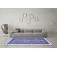 thumbnail image 3 of Ahgly Company Machine Washable Indoor Rectangle Abstract Blue Modern Area Rugs, 2' x 3', 3 of 4