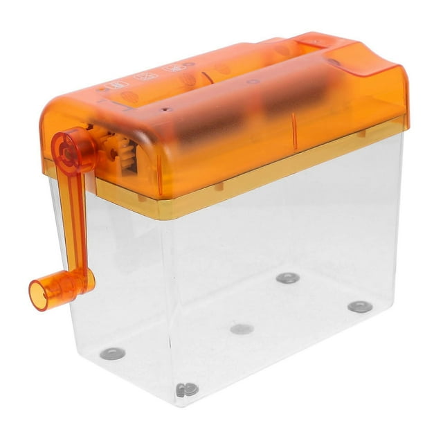 Destructeur Manuel Mini Destructeur Manuel Destructeur pour Maison Bureau Destructeur de Papier pour Maison Destructeur Manuel Portable Destructeur de Papier Portable ABS Orange