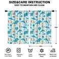 thumbnail image 2 of Funny Window Curtains for Kids Room - 42Wx63H Inch 2 Panels, Rod Pocket Colorful Cartoon Shark Patterns for Boys Bedroom Decor Preschool Classroom Curtains Playroom Living Room Window Drapes, 2 of 5