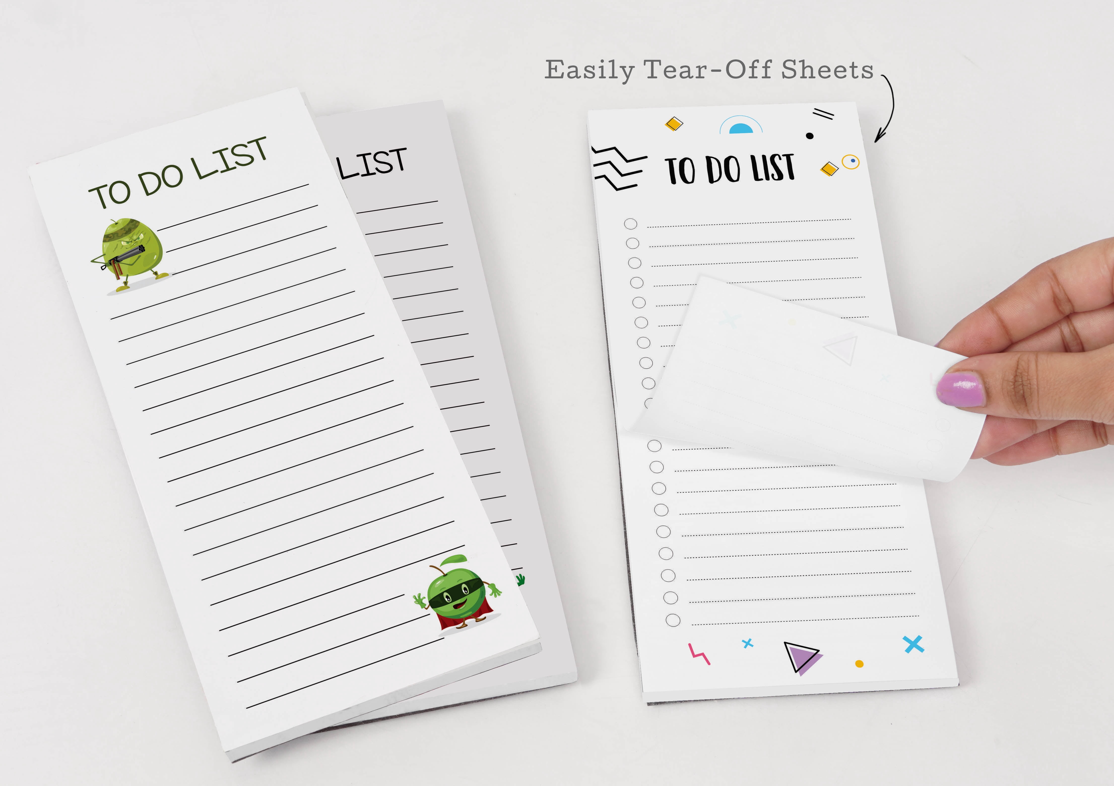 Inkdotpot Pack of 3 Magnetic Fridge To-Do List Notepads- Magnetic Memo Pads For Refrigerator-(50 Sheets Each)-LG