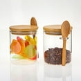 thumbnail image 3 of Glass Jars with Bamboo Lids,Glass Containers with Airtight Bamboo Lid and Spoons,Sealed Glass Spice Jars for Candy Coffee Beans Sugar Nuts Cookies, 3 of 20