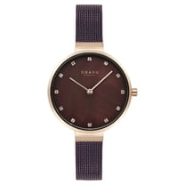 Obaku Women's Anemone Brown Dial Watch - V287LXVNMN