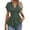 Green, variant on Women's V-Neck Short Sleeve Peplum Blouse Ruched Waist Casual Summer Top Wine XL