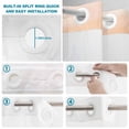 thumbnail image 3 of No Hook Shower Curtain with Built-in Rings - Abstract Coastal Washable Waterproof Fabric Bathroom Curtains for Hotel,Rentals, Stall 48 X 72 Inch , Ocean Waves Pink Turquoise, 3 of 9
