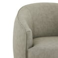 thumbnail image 6 of CHITA Modern Swivel Accent Chairs, Round Barrel Chair for Living Room Bedroom, Faux Leather in Stone Gray, 6 of 10