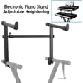 thumbnail image 3 of Universal Double Keyboard Stand - Second Tier Electronic Organ Holder Rack | Portable Piano Stand Musical Instrument Rack with Adjustable Height, 3 of 5