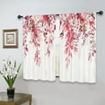 thumbnail image 4 of Sage Green Eucalyptus Leaves Kitchen Curtains Flower Watercolor Floral Spring Botanical Rod Pocket Plant Cafe Curtains for Bathroom Living Room Window Drapes Treatment Fabric 27.5 x 36 Inch, 4 of 6