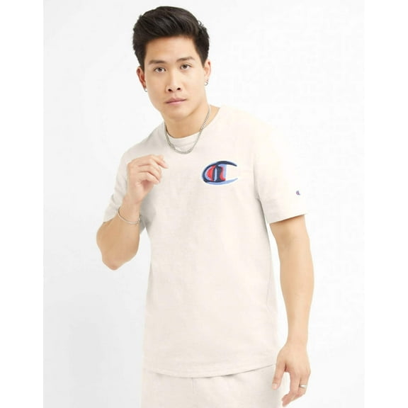 Champion Men's Chain Stitched C Heritage Tee Oatmeal Heather GT19 5863NA K74