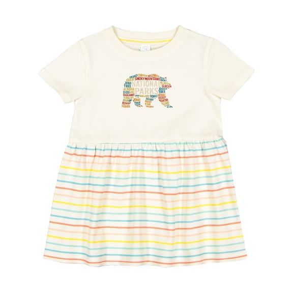 Inktastic National Parks Bear Silhouette Girls Baby Dress