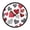 Hand-Drawn Hearts, variant on Indoor 12' Voice-Activated Luminous Decoration Wall Clock With LED Night Light Hearts Floating above The Roofline