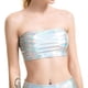 thumbnail image 2 of Traje de escenario con top de tubo sin tirantes brillante para mujer, traje de actuación con parte superior de tubo de color sólido de charol con pecho envuelto, 2 of 8