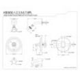 thumbnail image 3 of Kingston Brass KB3631PL Restoration Tub & Shower Faucet, Polished Chrome, 3 of 3