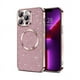 thumbnail image 1 of HAYAN for iPhone 13 Pro Case Glitter, Clear Magnetic Phone Cases with Camera Lens Protector [Compatible with MagSafe] Bling Sparkle Plating Soft TPU Shockproof Protective Cover Women Girls, Pink, 1 of 1