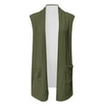 thumbnail image 2 of Niaviben Sleeveless Cardigans for Women Long Vest for Women Sleeveless Long Cardigan Women's Jackets Long Vest for Women Womens Jackets Jacket for Women Green L, 2 of 4