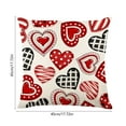 thumbnail image 4 of Boovnll Valentines Pillow Covers 18x18", Heart Printing Valentines Day Pillow Covers for Home Living Room Bedroom Sofa Couch Party Decor, Valentines Day Decorations, 4 of 7