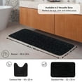 thumbnail image 4 of Memory Foam Runner Bath Mat Black Pebble Design 48x18, 4 of 9