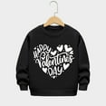 thumbnail image 4 of ATOGUTA Sweatshirt Girl Kids Casual Long Sleeve Loose Valentine's Day Tops Comfy Lightweight Pullovers Size 2T-12, Black, 4 of 5