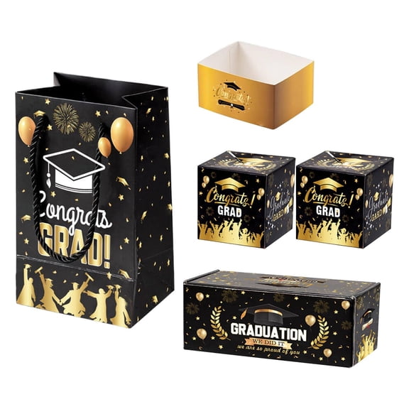 Sales Today Clearance! 2025 Graduation Decorationsgraduation Explosion Box 15Pcs Graduate for 12 Explosion Present with Confetti Gold Out Holder for Congrats Gradgraduation Party Decorations