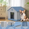 thumbnail image 5 of Dog House Indoor Outdoor Dog Kennel for Small Medium Large Dogs Weather Water Resistant Pet House with Air Vents and Elevated Floor (Blue, 31.18 * 33.7 * 32.52), 5 of 7