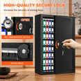 376 Keys Black Wall Mount Key Lock Box with Numbered Hooks and Color ...