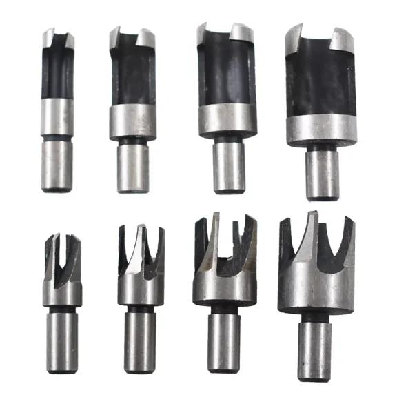 High Quality Wood Plug Hole Cutter Dowel Maker Cutting Shank Drill Bit Set 8 Pcs