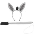 thumbnail image 1 of 1 Juego de accesorios de disfraces de burro, accesorios de animales para Cosplay, diadema con orejas de animales y decoración de cola, 1 of 8
