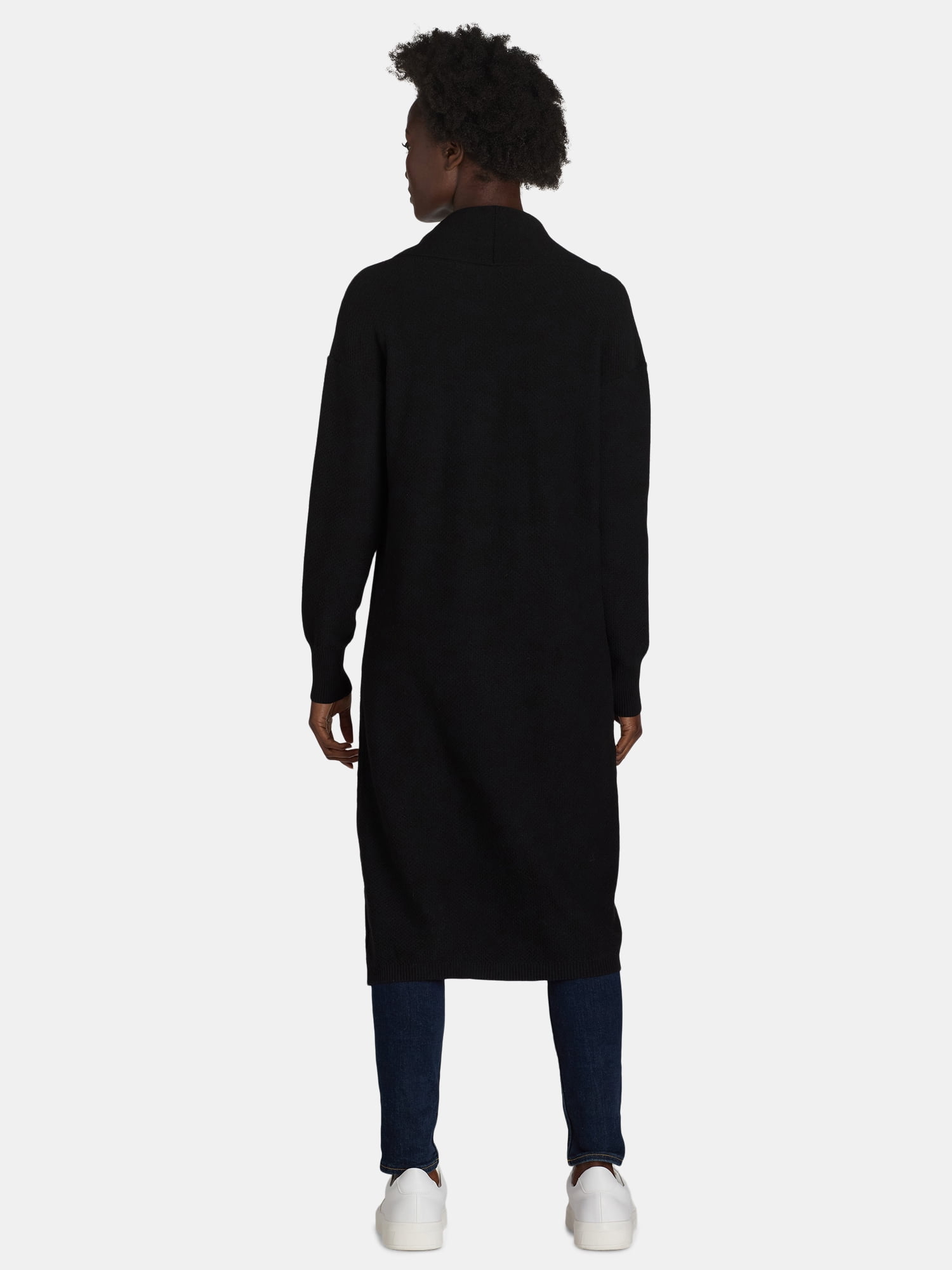 Time and Tru Women's Duster Cardigan Sweater, Midweight, Sizes XS-XXXL