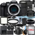 thumbnail image 1 of Canon EOS R10 Mirrorless Camera with RF-S 18-45mm + EF 75-300mm Lens + Mount Adapter + 128GB Memory Card + Case + LED Flash + ZeeTech Accessory Bundle, 1 of 9