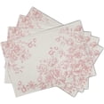 thumbnail image 2 of Chinoiserie Flowers Placemats Set of 4, 12x18 Inch Pink and Cream Floral Leaves Vintage Botanical Place Mat Heat Resistant Washable Mats Spring Kitchen Dining Table Decoration, 2 of 8