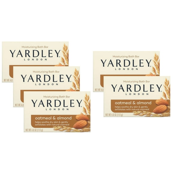 Yardley Oatmeal & Almond Bath Bar, 4.25 oz 5 Pack