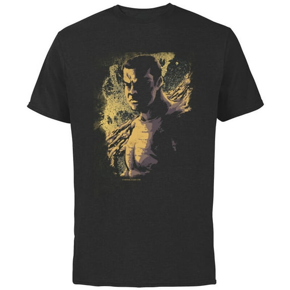 Marvel Spider-Man: No Way Home Sandman Illustrated - Short Sleeve Cotton T-Shirt for Adults - Customized-Black