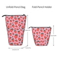thumbnail image 2 of Lsque Cartoon Strawberry Pattern Telescopic Pencil Bag Pen Holder Stationery Case, Stand-up Retractable Transformer Bag Organizer, 2 of 6