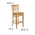 thumbnail image 2 of HERCULES Series Ladder Back Natural Wood Restaurant Barstool, 2 of 9