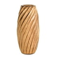 thumbnail image 2 of AeraVida Handcarved Classic Timeless Artistry Spiral Light Brown Mango Tree Wood Flower Vase, 2 of 6