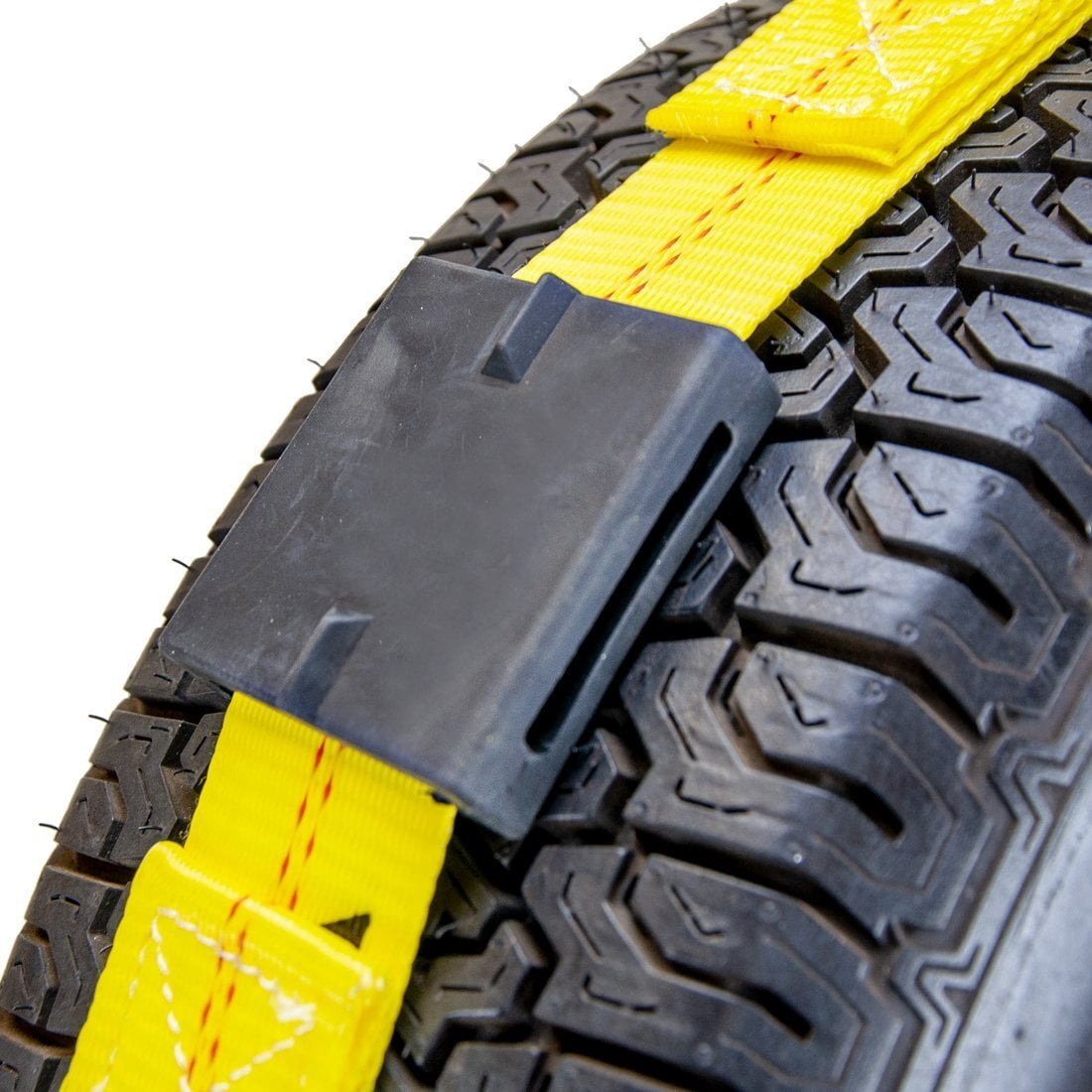 VULCAN Autohauler Car Tie Down, J Hooks, Sliding Idler 3-Cleat, 120 inch, 4 Pack, Yellow, 1600 Lbs SWL