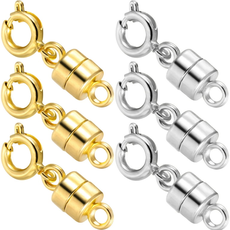 SLYCAY Pack of 6 Locking Magnetic Necklace Clasps and Closures