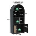 thumbnail image 2 of COSVALVE 71" Farmhouse Coffee Wine Bar Cabinet Liquor Cabinet Wine Glasses Rack Buffet Sideboard for Kitchen,Home Dining Room(Black), 2 of 13