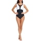 thumbnail image 4 of Traje de baño de una pieza para mujer, conjuntos de bikini para mujer, traje de baño deportivo de verano ajustado de color liso para mujer, traje de baño de poliéster para mujer, 4 of 8
