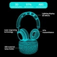 thumbnail image 4 of YSITIANNA 3D Headphone Night Light,3D Headset Illusion Lamp with 16 Colors Changes and Remote Control,Bedroom Decor, Table Lamp for Family, Friends STNL#1264, 4 of 6