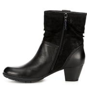 Medicus Womens Jil Heeled Zip Up Slouch Ankle Boot Shoes, Black, US 7