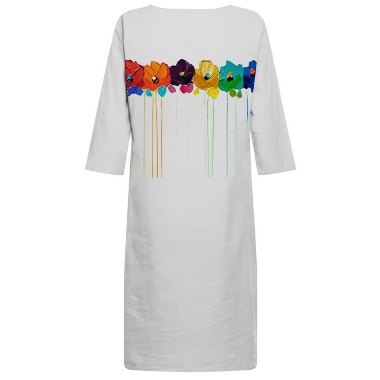 White t top shirt dress walmart