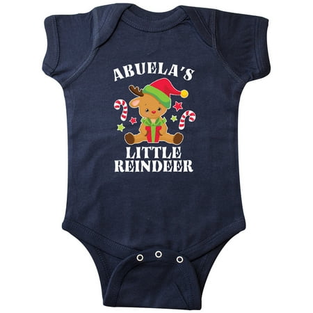 

Inktastic Christmas Abuela s Little Reindeer with Candy Canes Gift Baby Boy or Baby Girl Bodysuit