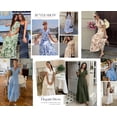thumbnail image 4 of BTFBM Womens Summer Dresses V Neck Hollow Out Eyelet A Line Flowy Boho Beach Vacation Wedding Guest Maxi Dress, 4 of 7