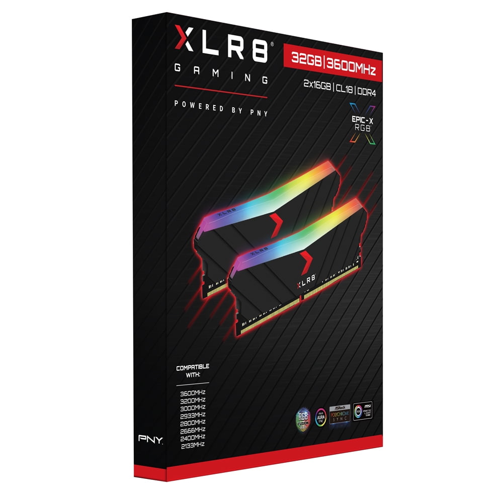 Free Shipping! PNY 32GB (2x16GB) XLR8 Gaming EPIC-X RGB™ DDR4