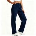 thumbnail image 6 of Women's Baggy Sweatpants Sports for Women Elastic Waist Loose Fit Solid Color Casual Lounge Home Everyday Pants with Pockets, 6 of 7