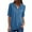Blue, variant on cfhntfmh Summer Tops for Women Chiffon V Neck Buttons Dressy Casual T-Shirts Fashion Roll up 3/4 Sleeve Tunic Tops