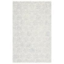 SAFAVIEH Martha Stewart Jardin Floral Area Rug, Ivory/Blue, 8' x 10'