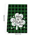 thumbnail image 3 of St. Patrick's Day Kitchen Towel Luck Shamrock Truck Tea Towel Green Buffalo Plaids Hand Drying Towel for Cooking Baking Cleaning Wipes, 17.7 x 26 Inch, 3 of 7