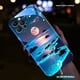 thumbnail image 2 of Botón de encendido y apagado, funda de Flash DE LUZ DE MONTAJE estético artístico para iPhone 14 15 Plus 13 12 11 Pro Max X XR XS, funda de cristal luminosa con paisaje, 2 of 4